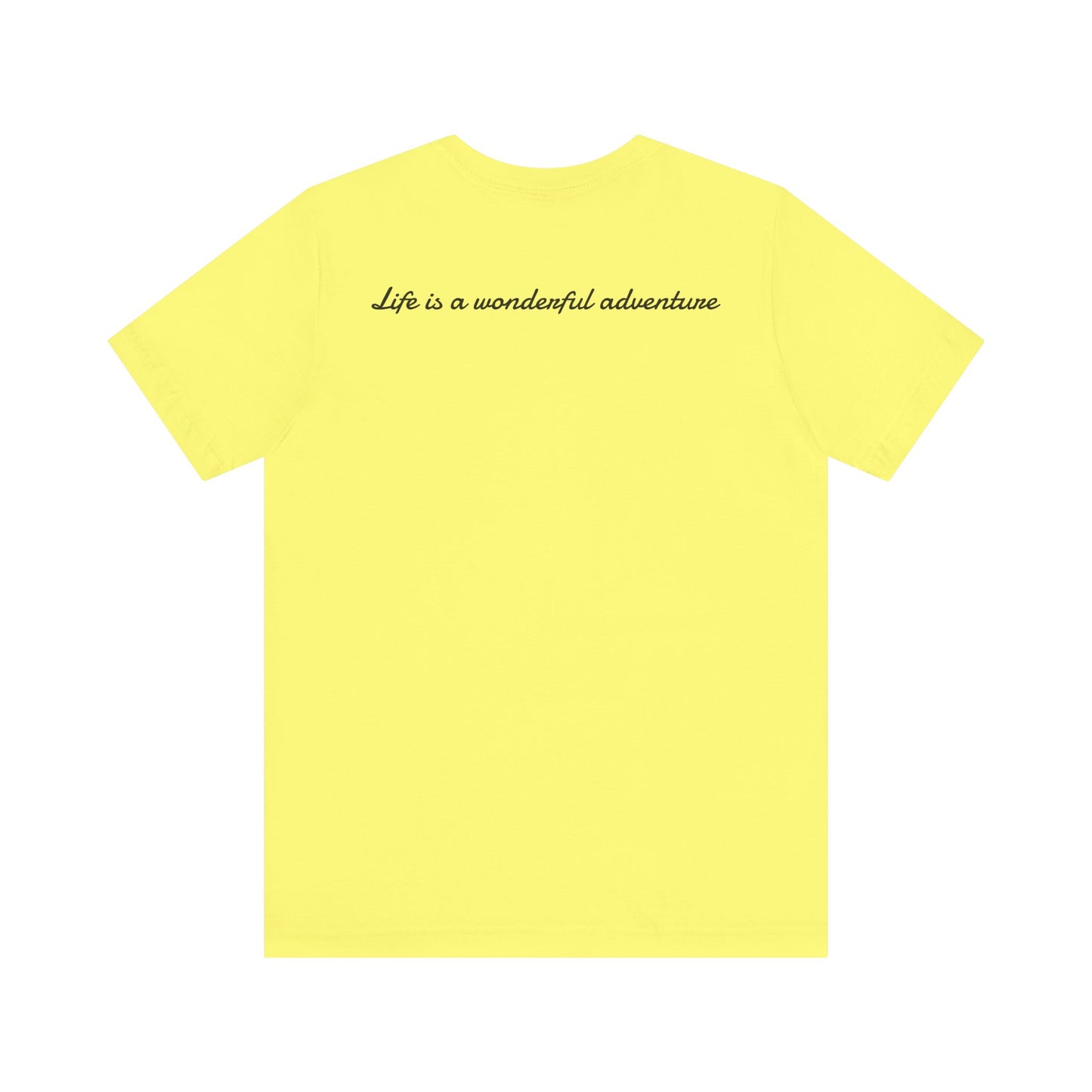 ALADOS.Inspiring Graphic Unisex T-Shirt for Explorers,Unique Design Tee,Motivational Gift for Friends. -Life is a wonderful adventure.-