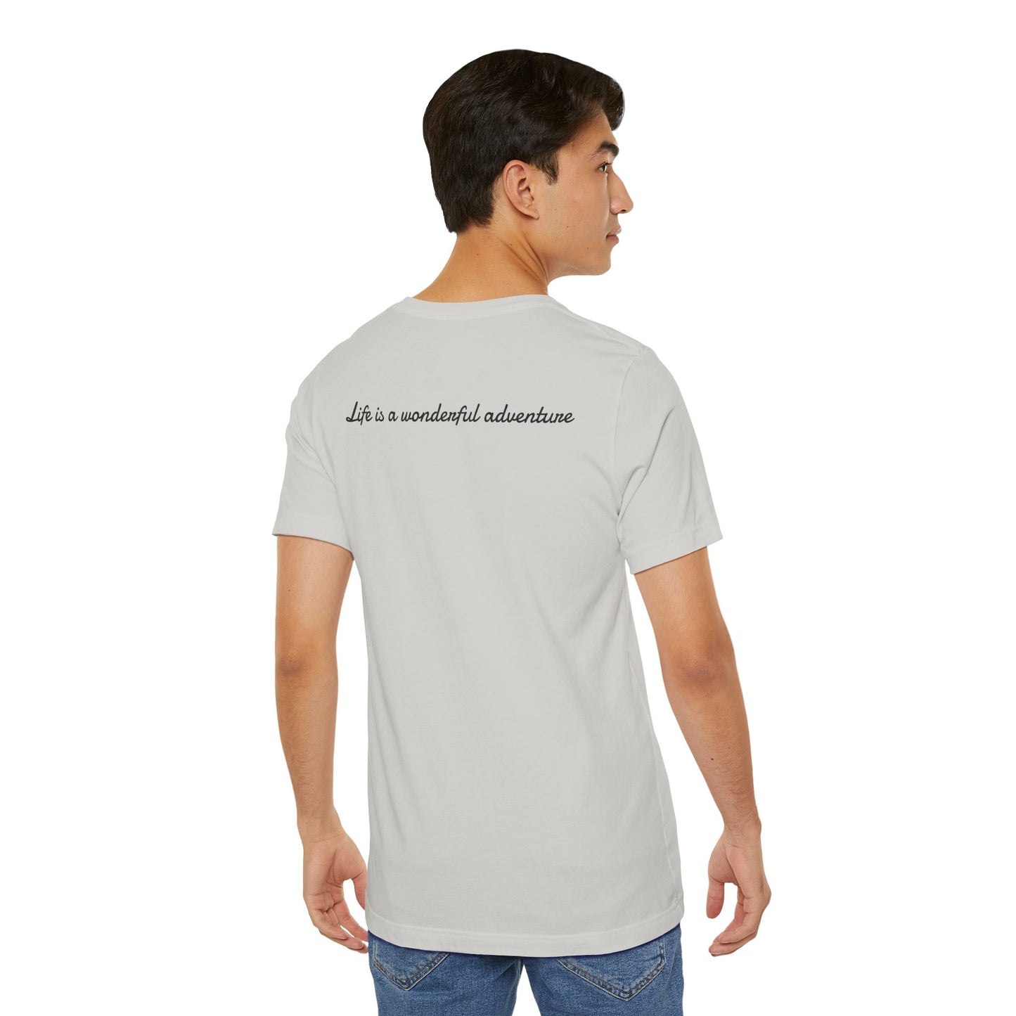 ALADOS.Inspiring Graphic Unisex T-Shirt for Explorers,Unique Design Tee,Motivational Gift for Friends. -Life is a wonderful adventure.-