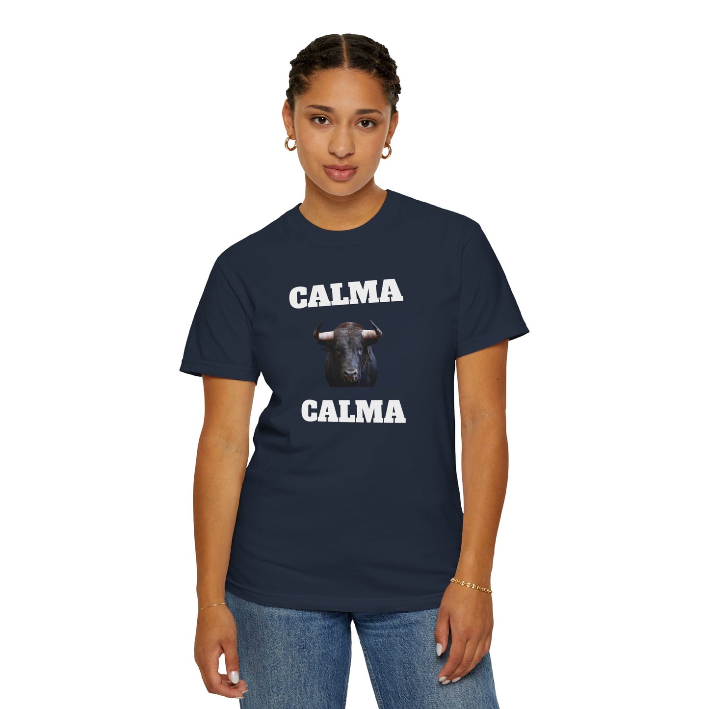 Funny Unisex T-shirt, Mexican Humorous Tee, Sarcastic Shirt,'Latino Style T shirt.'Calma Toro Calma'