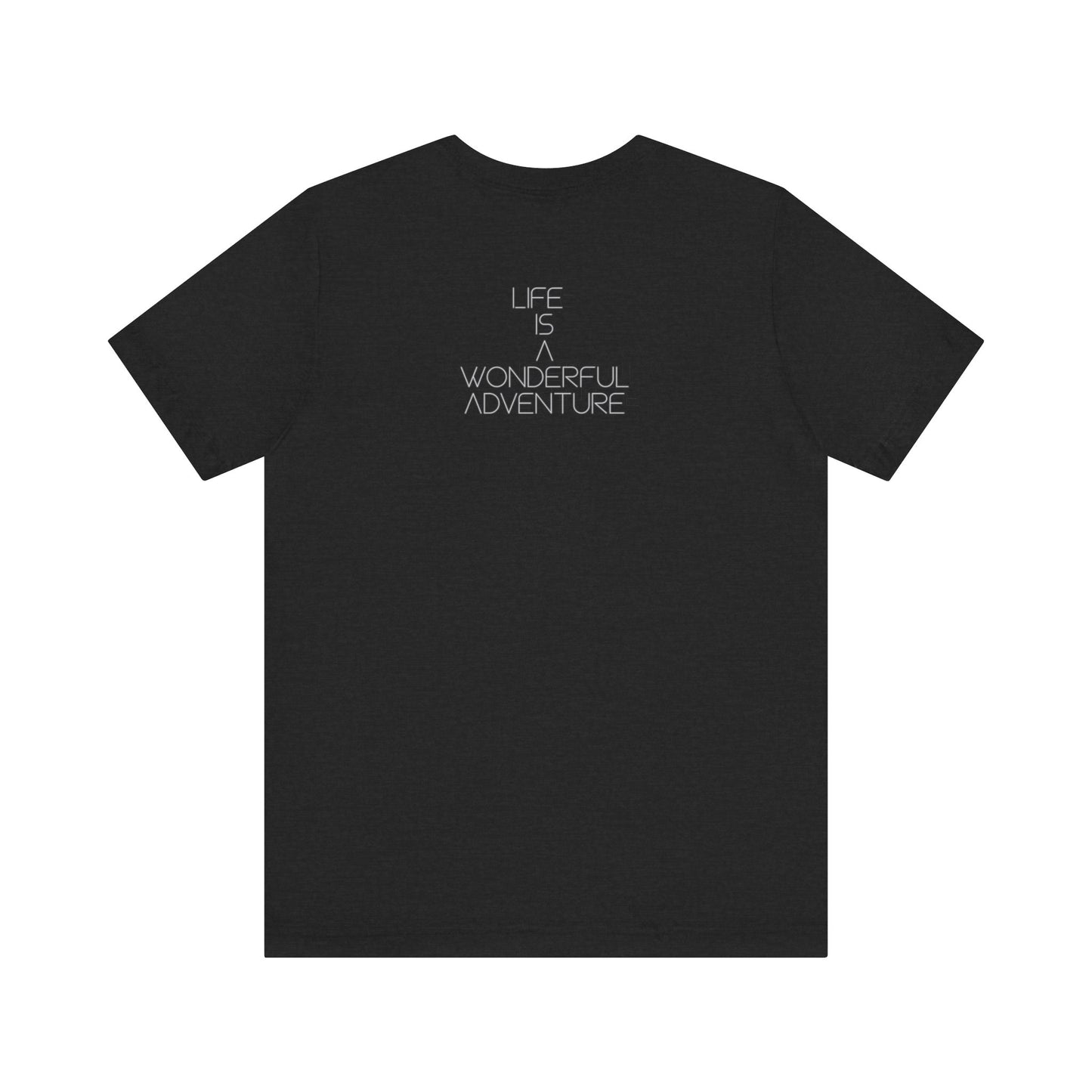 ALADOS Graphic Tee Neutral Gender,Great Gift for Explorers,Unique Design with Inspiring Quote. 'Life is a Wonderful Adventure'