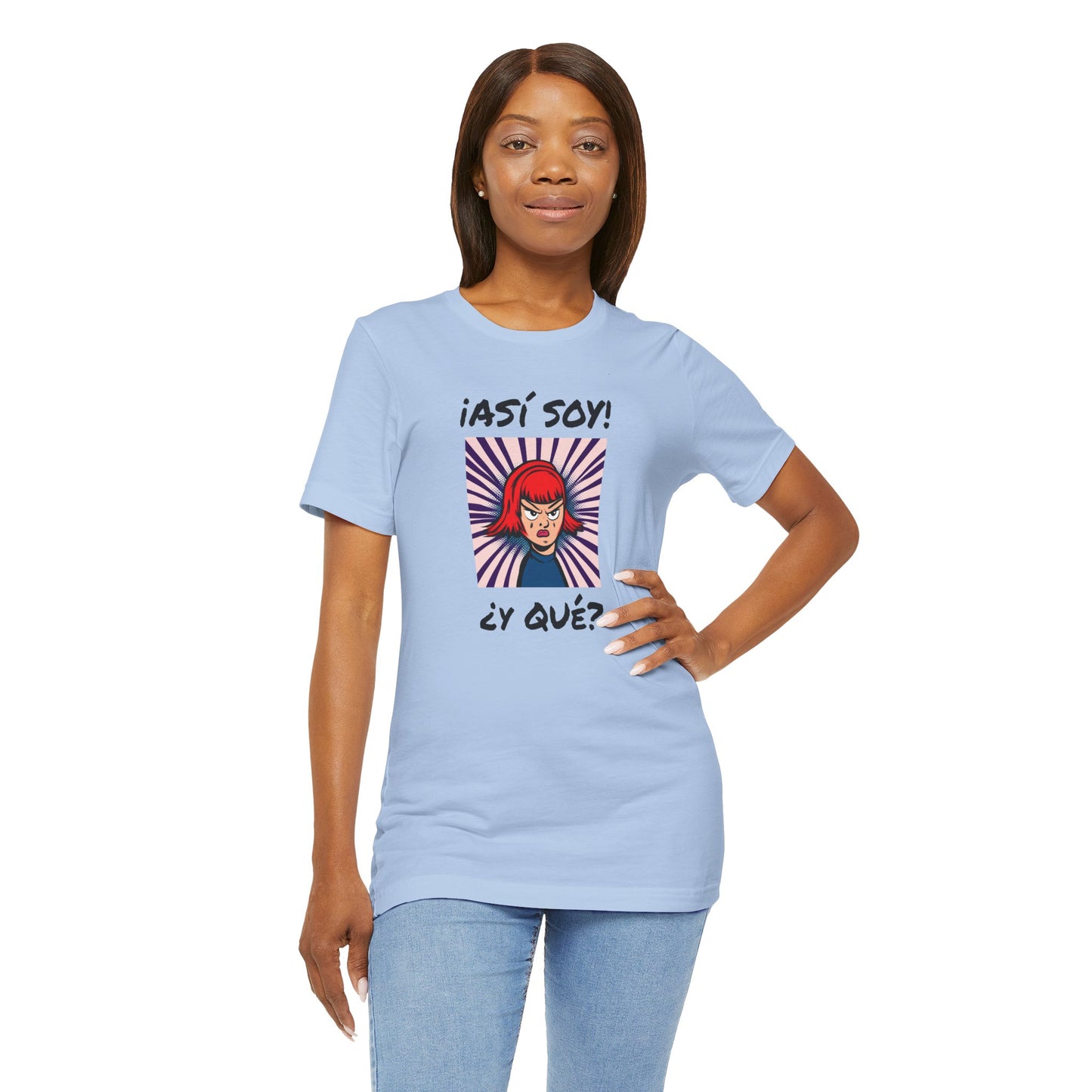 Funny T-Shirt for Teens,Bold Design T shirt,Women's Tee, Gift for Her,Funny Shirt for Latin Girls. 'ASI SOY, Y QUE?'