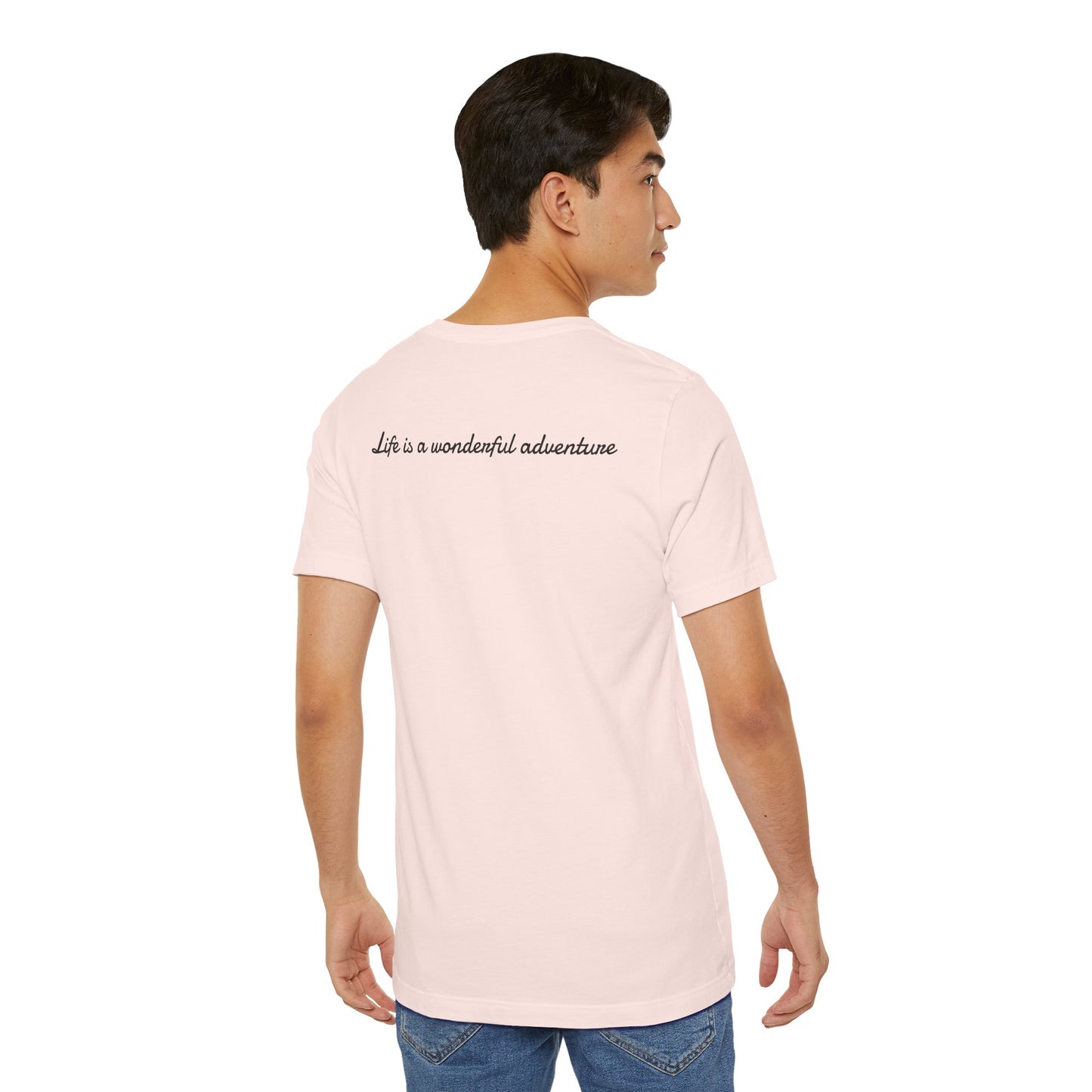 ALADOS.Inspiring Graphic Unisex T-Shirt for Explorers,Unique Design Tee,Motivational Gift for Friends. -Life is a wonderful adventure.-
