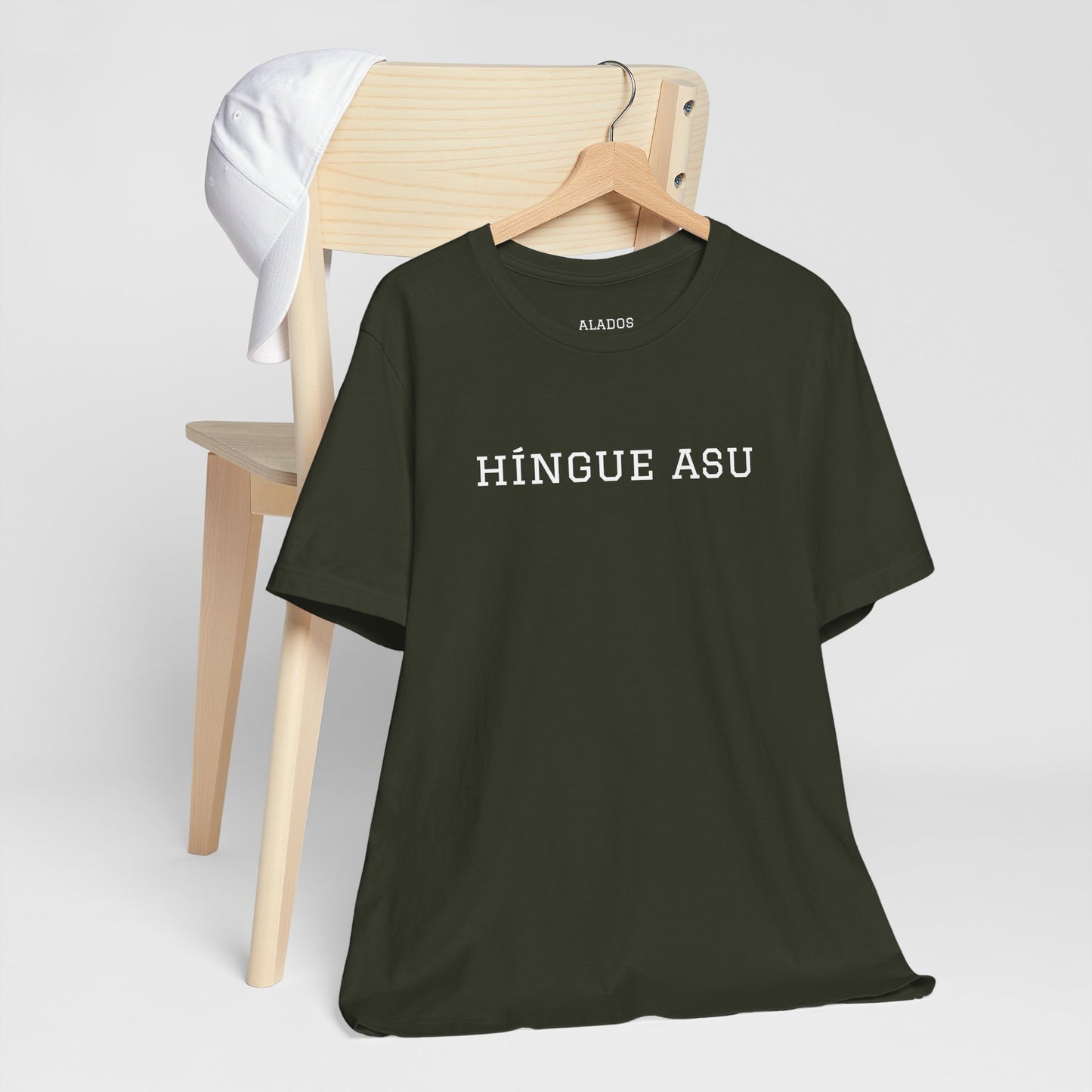 Funny Unisex T-shirt,Unique Graphic Tee,Casual Wear Neutral Gender, Gift for Friends, Mexican Humor Tee, Everyday Comfort.'HiINGUE ASU'