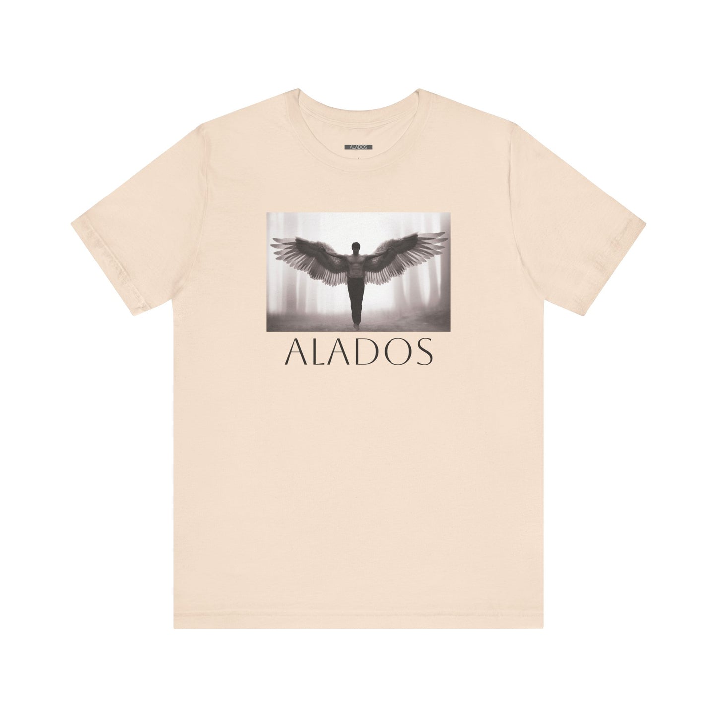 Alados Graphic Tee,Inspirational Unisex Jersey T-Shirt, Adventure Shirt, Angel Wing Shirt, Motivational Top, Gift for Dreamers