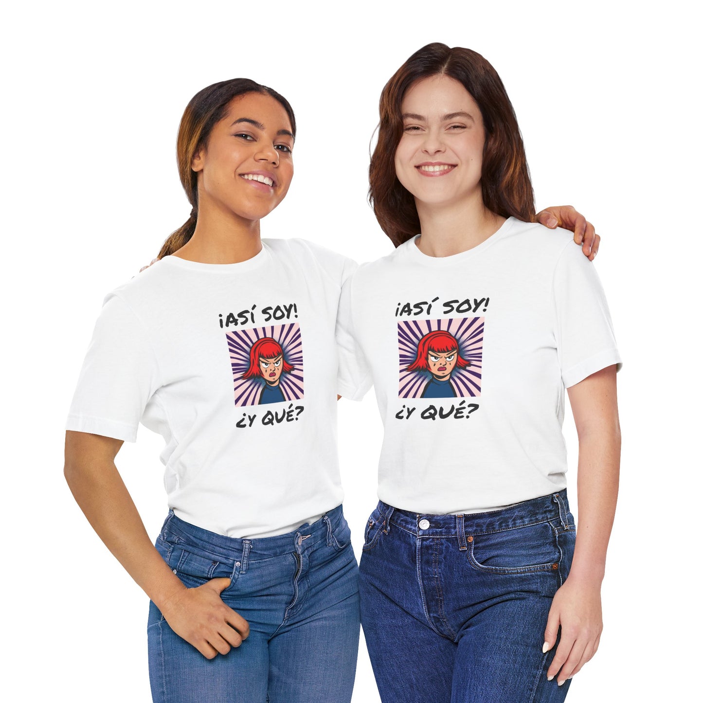 Funny T-Shirt for Teens,Bold Design T shirt,Women's Tee, Gift for Her,Funny Shirt for Latin Girls. 'ASI SOY, Y QUE?'