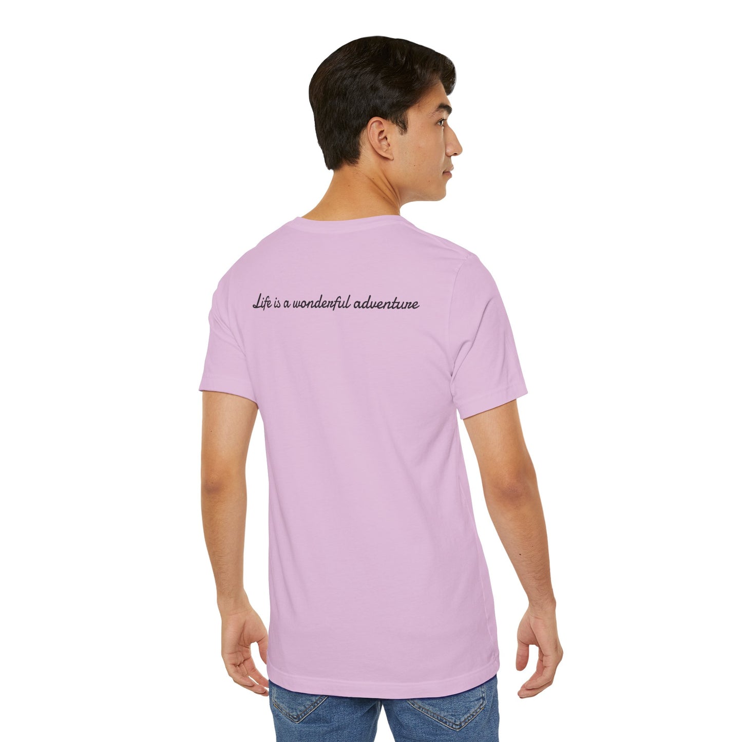 ALADOS.Inspiring Graphic Unisex T-Shirt for Explorers,Unique Design Tee,Motivational Gift for Friends. -Life is a wonderful adventure.-
