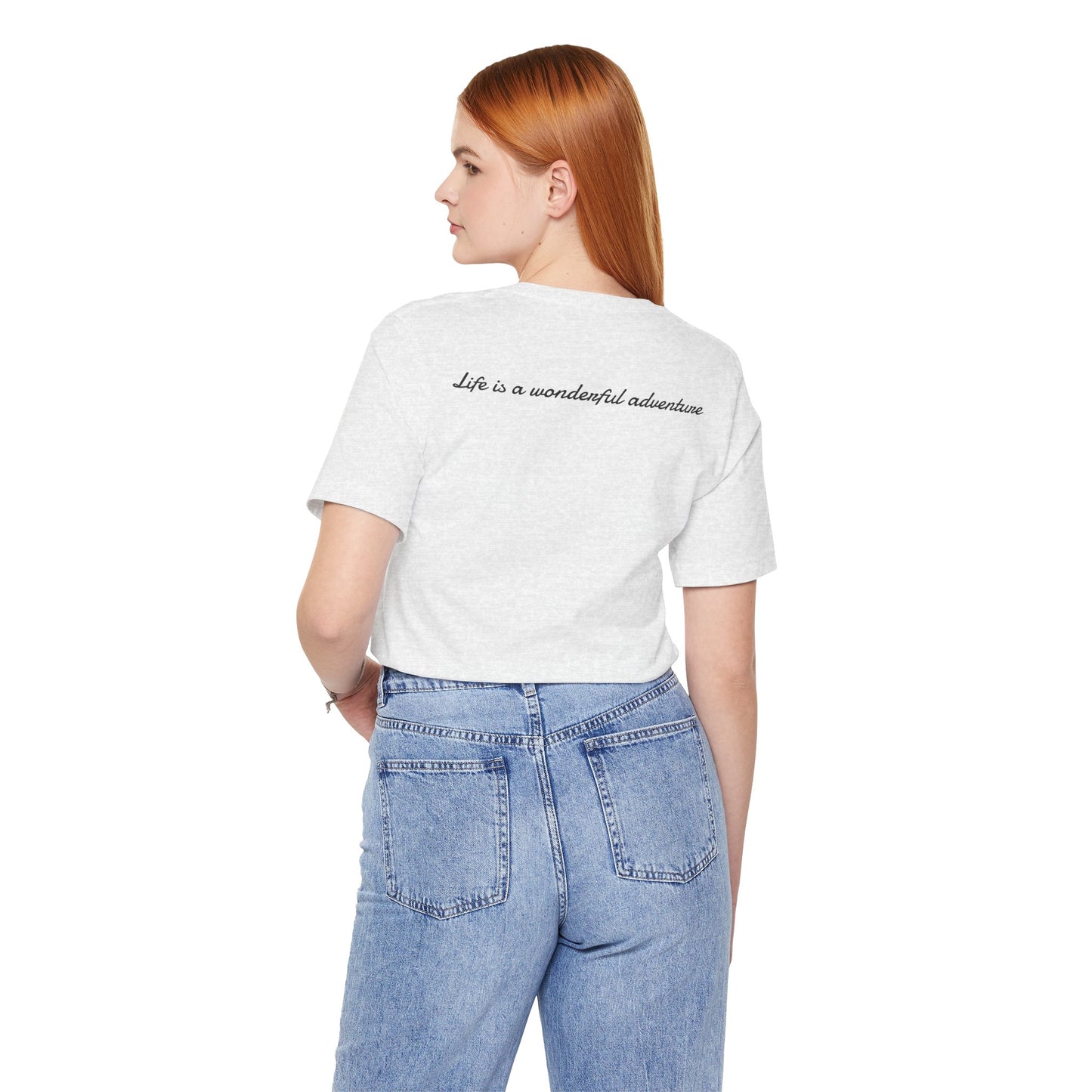 ALADOS.Inspiring Graphic Unisex T-Shirt for Explorers,Unique Design Tee,Motivational Gift for Friends. -Life is a wonderful adventure.-