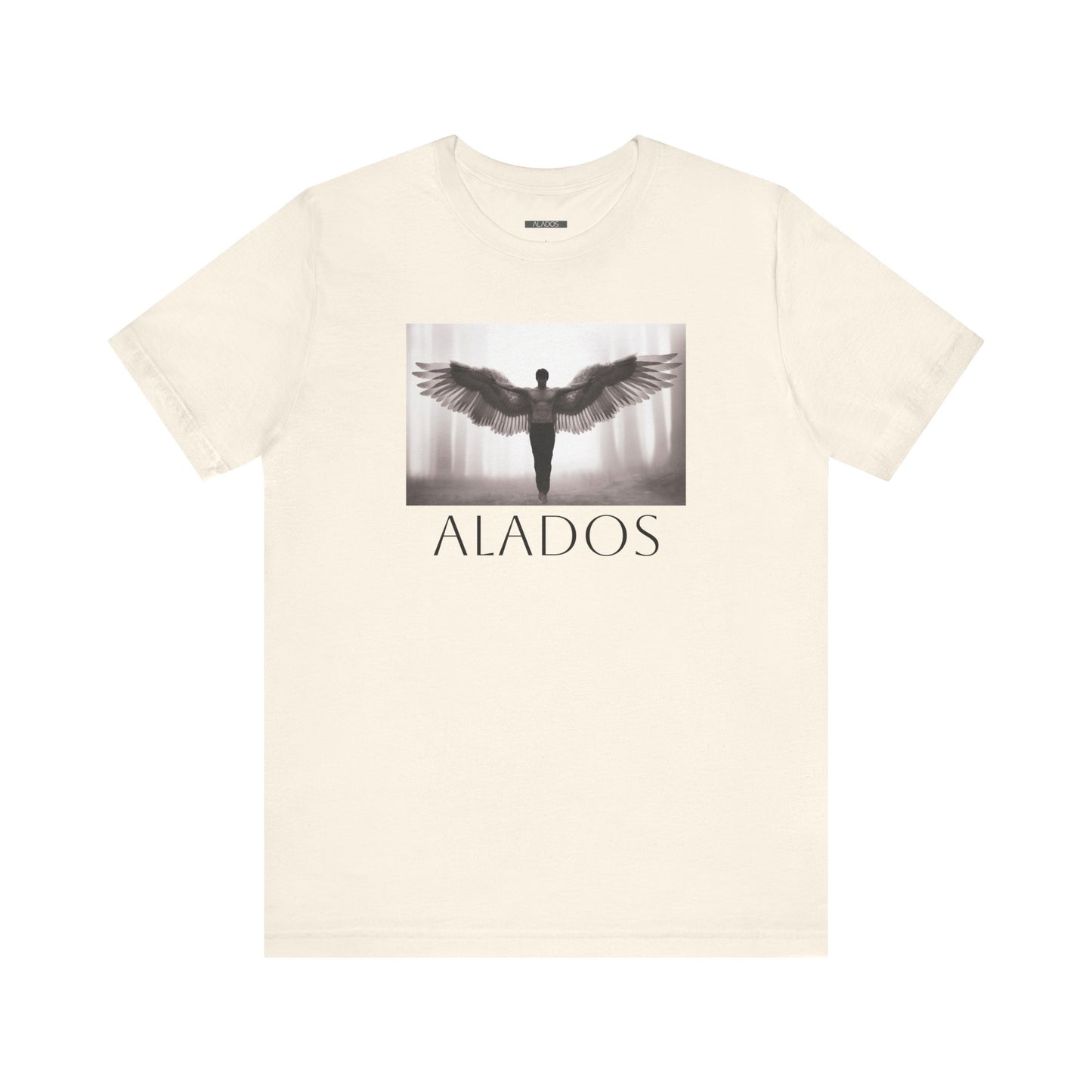 Alados Graphic Tee,Inspirational Unisex Jersey T-Shirt, Adventure Shirt, Angel Wing Shirt, Motivational Top, Gift for Dreamers
