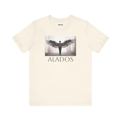 Alados Graphic Tee,Inspirational Unisex Jersey T-Shirt, Adventure Shirt, Angel Wing Shirt, Motivational Top, Gift for Dreamers