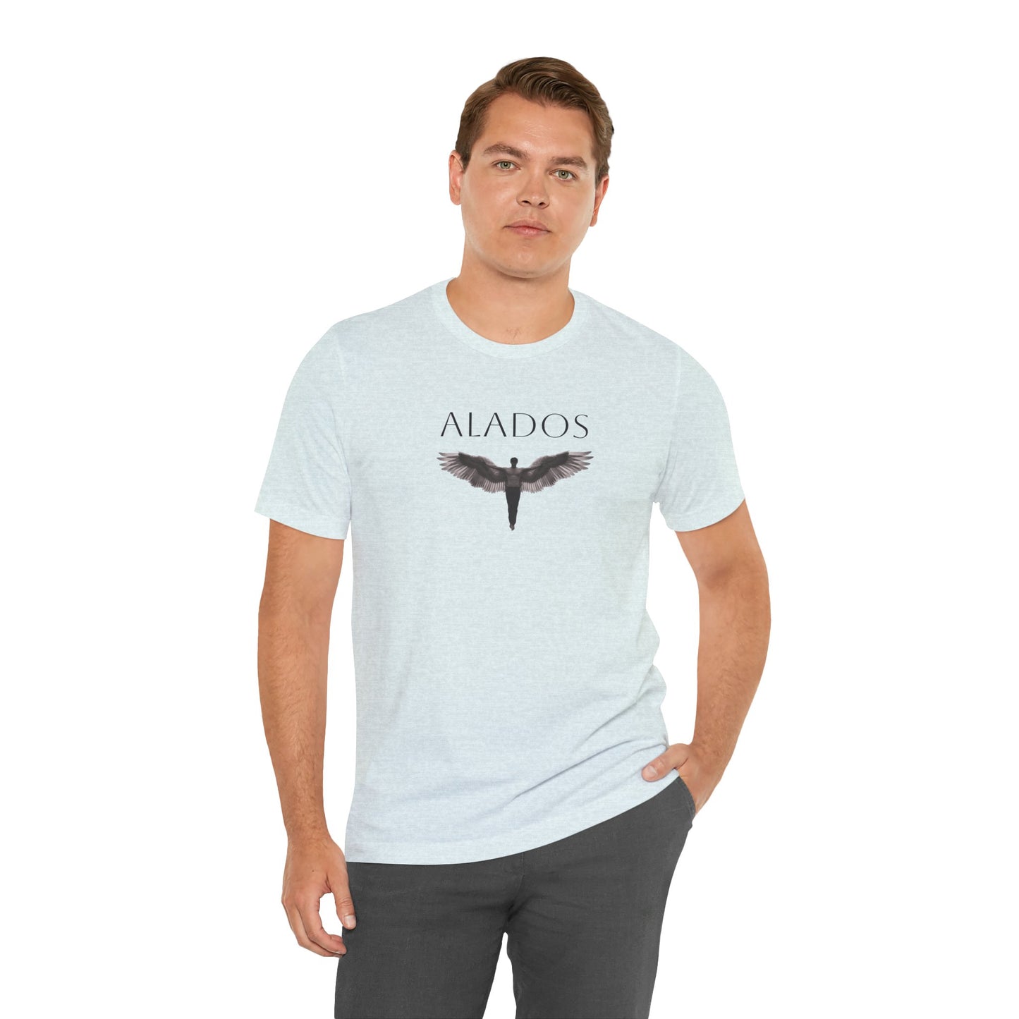 ALADOS.Unisex Angel Wings Graphic Tee, Spiritual Shirt, Gift for Nature Lovers, Casual Wear, Thoughtful Present for Birthdays and Holidays.