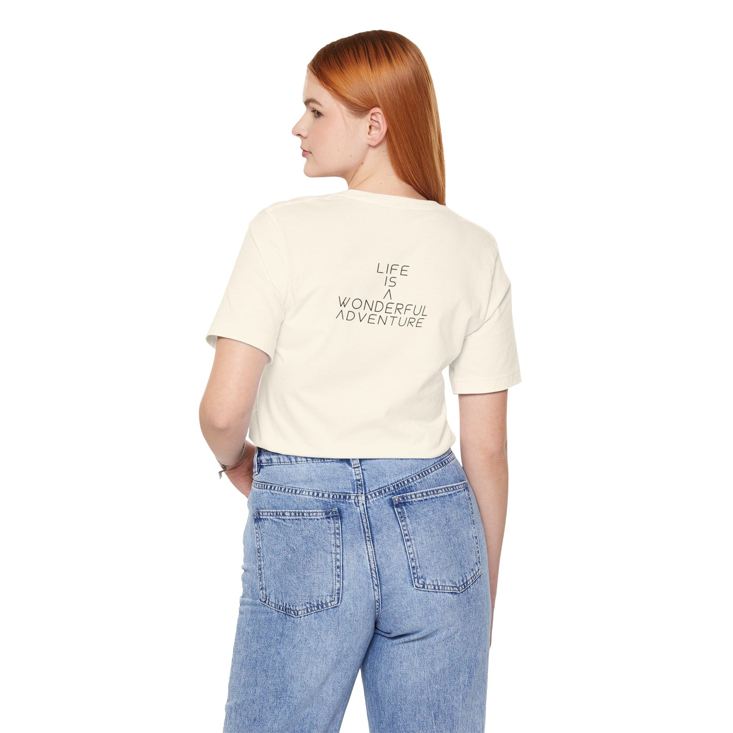 Alados Graphic Tee,Inspirational Unisex Jersey T-Shirt, Adventure Shirt, Angel Wing Shirt, Motivational Top, Gift for Dreamers