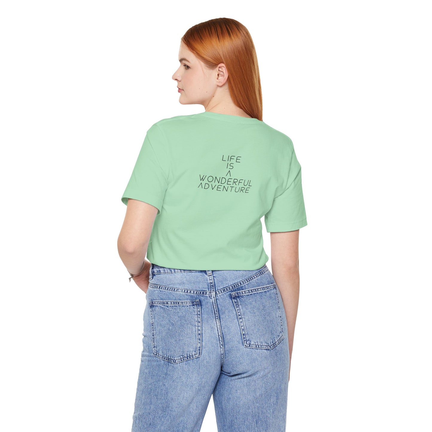 Alados Graphic Tee,Inspirational Unisex Jersey T-Shirt, Adventure Shirt, Angel Wing Shirt, Motivational Top, Gift for Dreamers