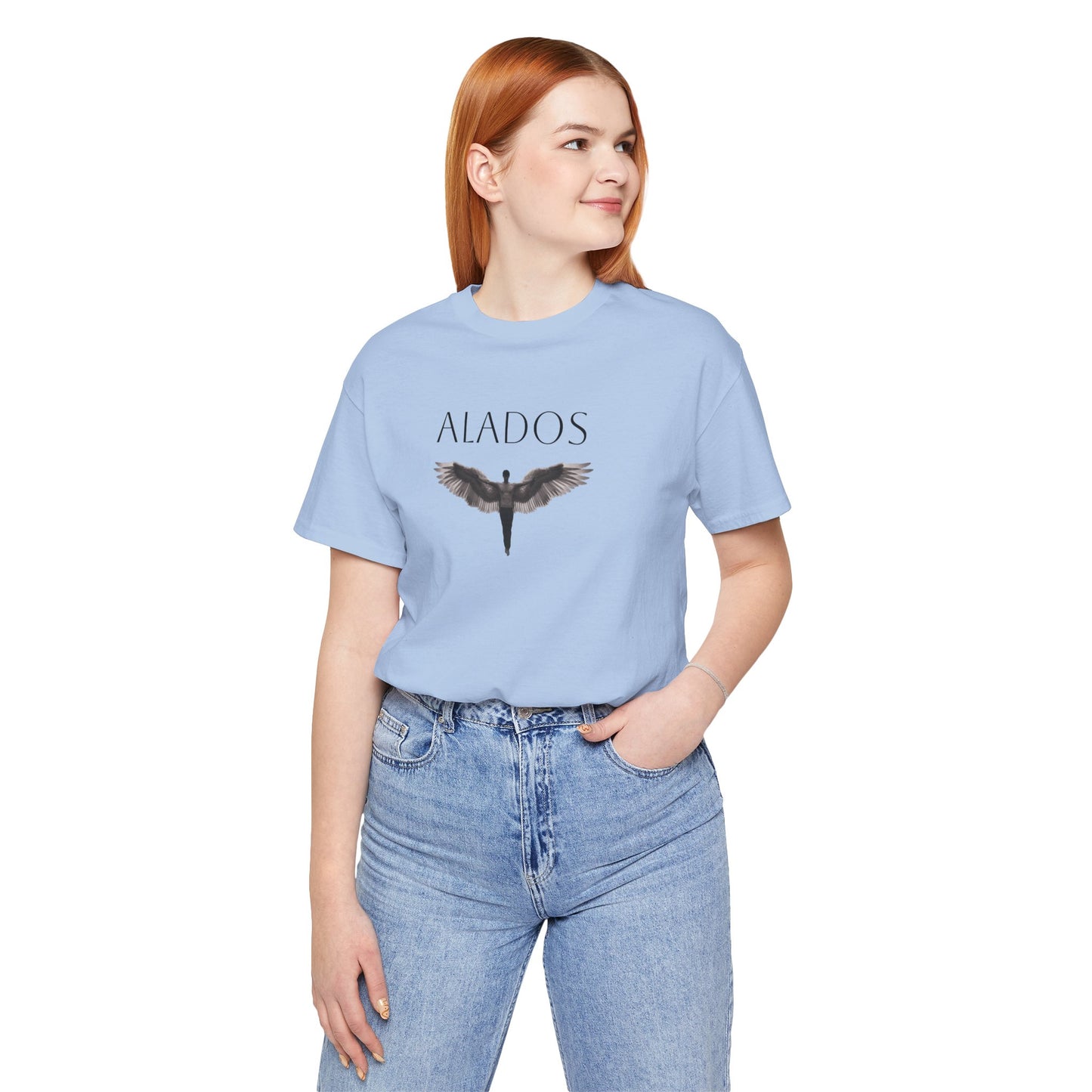 ALADOS.Unisex Angel Wings Graphic Tee, Spiritual Shirt, Gift for Nature Lovers, Casual Wear, Thoughtful Present for Birthdays and Holidays.