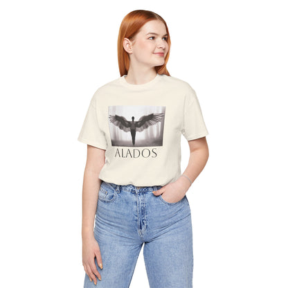 Alados Graphic Tee,Inspirational Unisex Jersey T-Shirt, Adventure Shirt, Angel Wing Shirt, Motivational Top, Gift for Dreamers