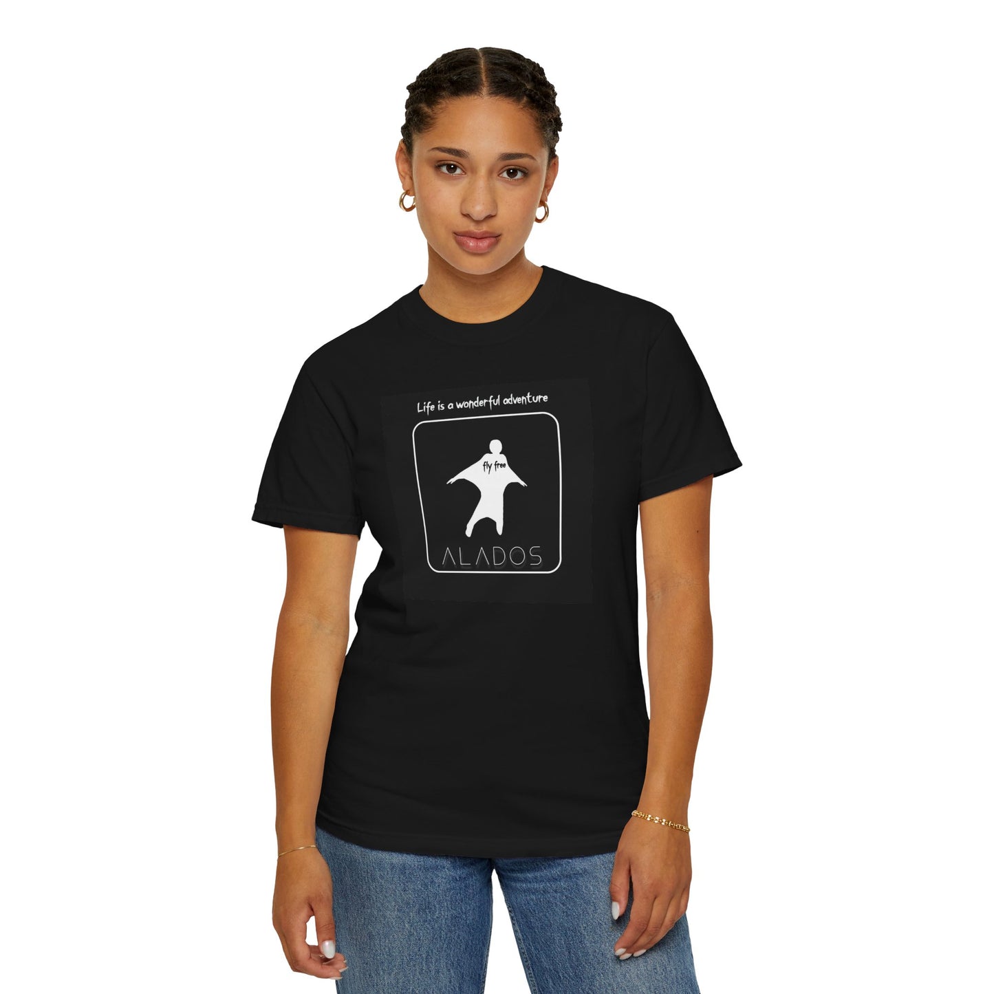 Sporting Design T shirt For Men, Extreme Sports Shirt,Wing Suit Design T shirt,Neutral Gender. 'Life is a Wonderful Adventure'
