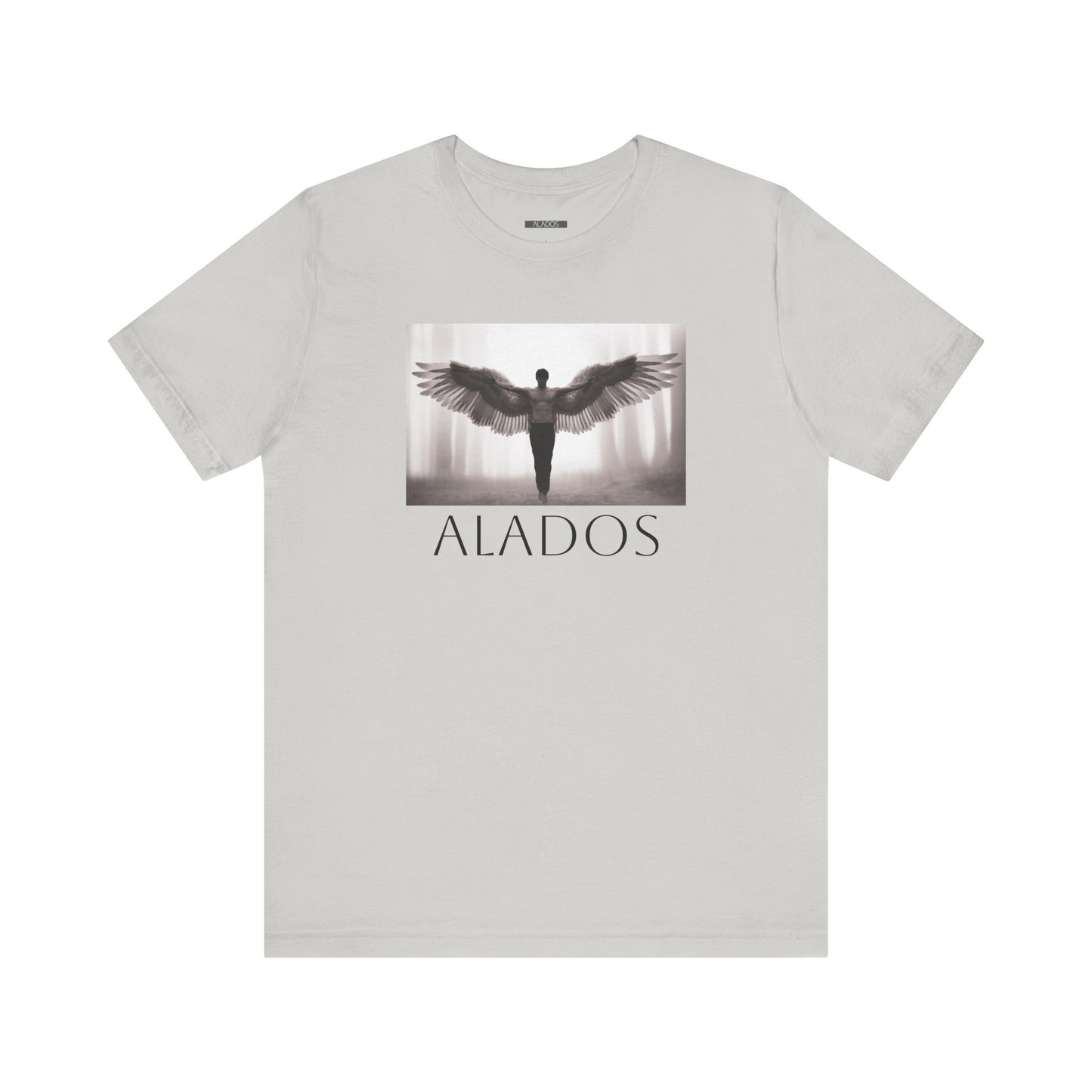 Alados Graphic Tee,Inspirational Unisex Jersey T-Shirt, Adventure Shirt, Angel Wing Shirt, Motivational Top, Gift for Dreamers