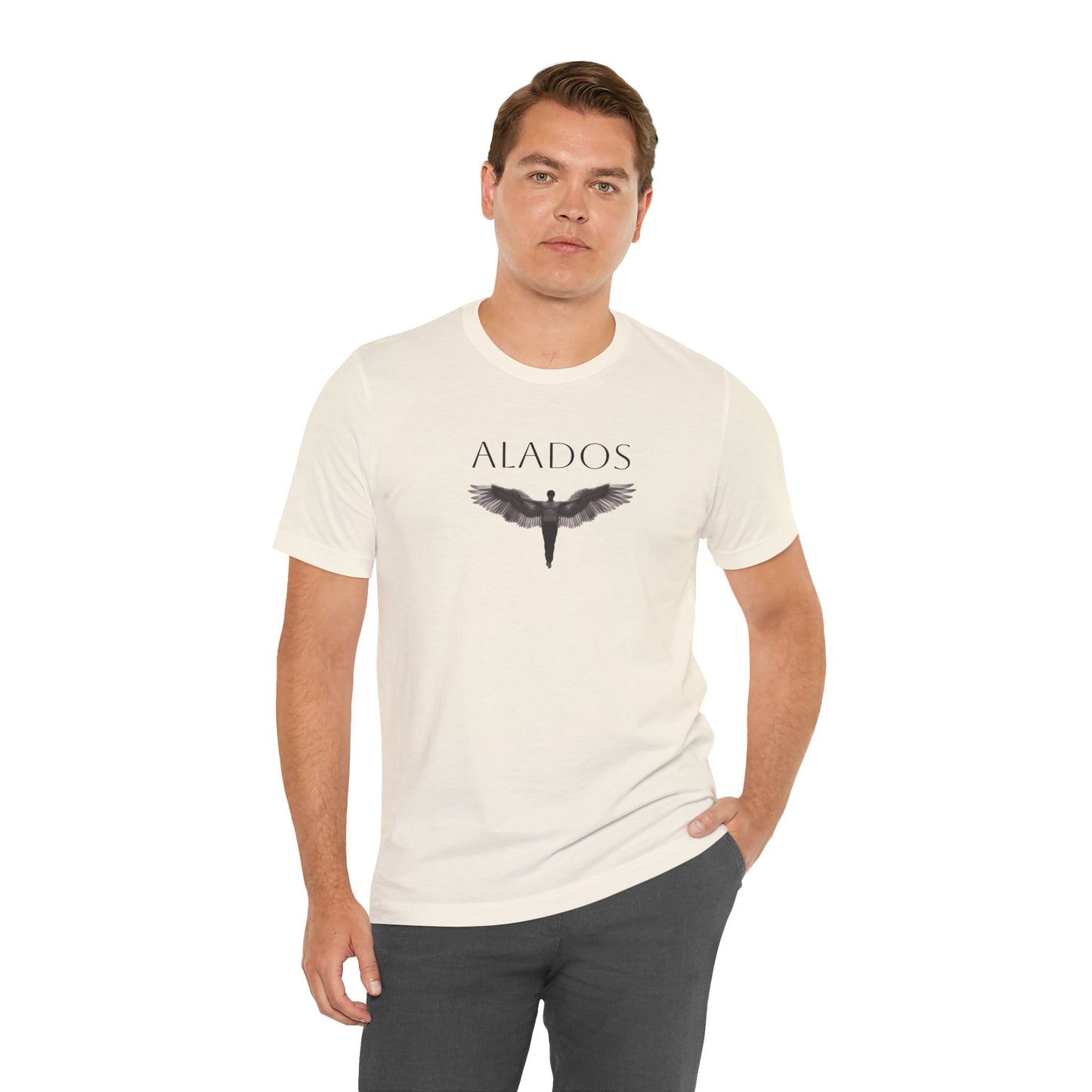 ALADOS.Unisex Angel Wings Graphic Tee, Spiritual Shirt, Gift for Nature Lovers, Casual Wear, Thoughtful Present for Birthdays and Holidays.