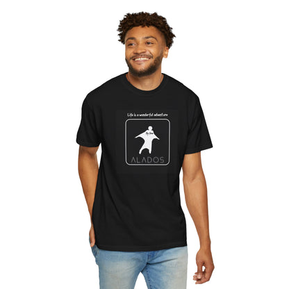 Sporting Design T shirt For Men, Extreme Sports Shirt,Wing Suit Design T shirt,Neutral Gender. 'Life is a Wonderful Adventure'
