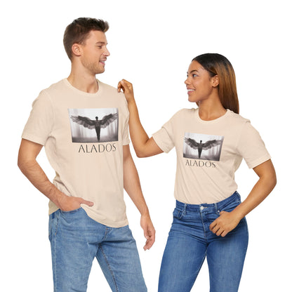 Alados Graphic Tee,Inspirational Unisex Jersey T-Shirt, Adventure Shirt, Angel Wing Shirt, Motivational Top, Gift for Dreamers