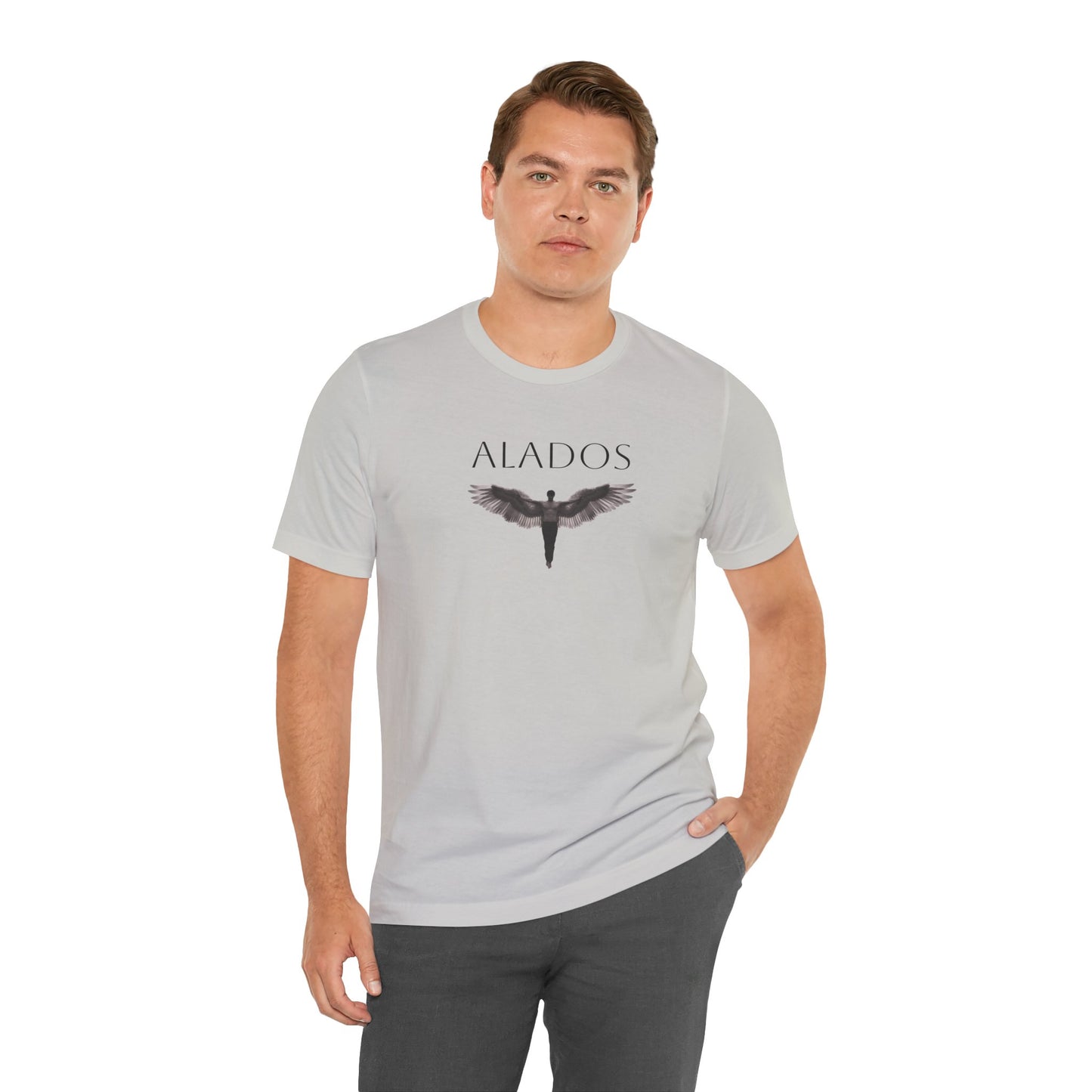 ALADOS.Unisex Angel Wings Graphic Tee, Spiritual Shirt, Gift for Nature Lovers, Casual Wear, Thoughtful Present for Birthdays and Holidays.