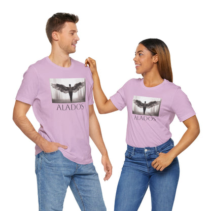 Alados Graphic Tee,Inspirational Unisex Jersey T-Shirt, Adventure Shirt, Angel Wing Shirt, Motivational Top, Gift for Dreamers