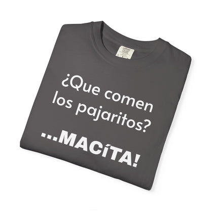 Funny T-Shirt for Men, Humorous Tee,Mexican Sayings T shirt,Latino Style t shirt.' Que comen los pajaritos?'