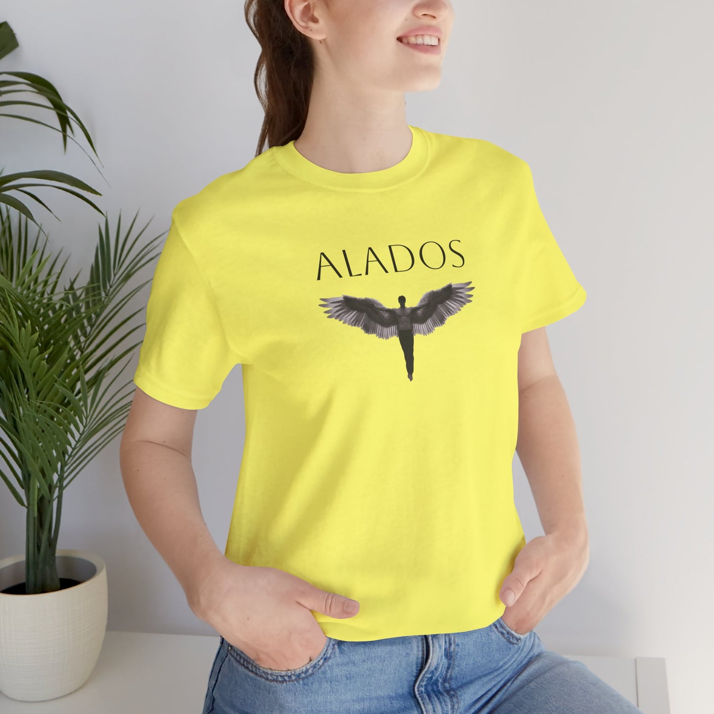 ALADOS.Unisex Angel Wings Graphic Tee, Spiritual Shirt, Gift for Nature Lovers, Casual Wear, Thoughtful Present for Birthdays and Holidays.