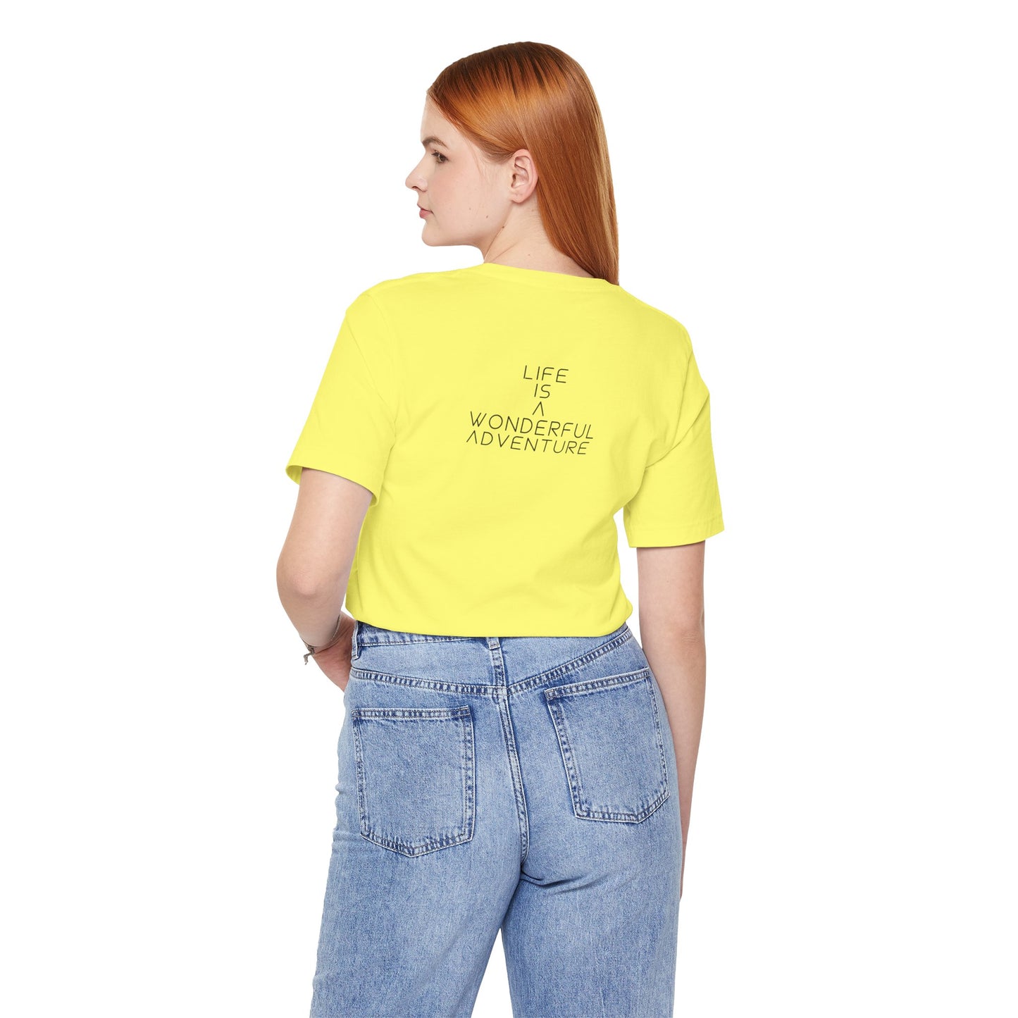 Alados Graphic Tee,Inspirational Unisex Jersey T-Shirt, Adventure Shirt, Angel Wing Shirt, Motivational Top, Gift for Dreamers