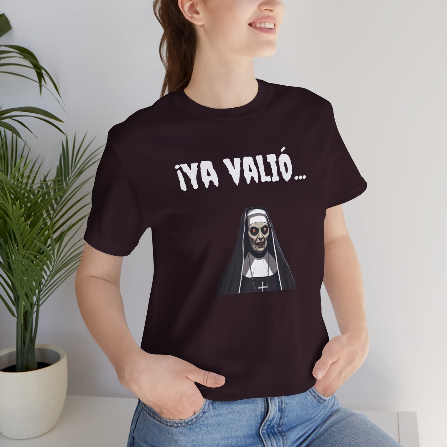 Gothic Nun Tee - Dark Humor Unisex Jersey Shirt - Perfect for Halloween, Parties, Casual Wear, Gifts, Unique Design.YA VALIO