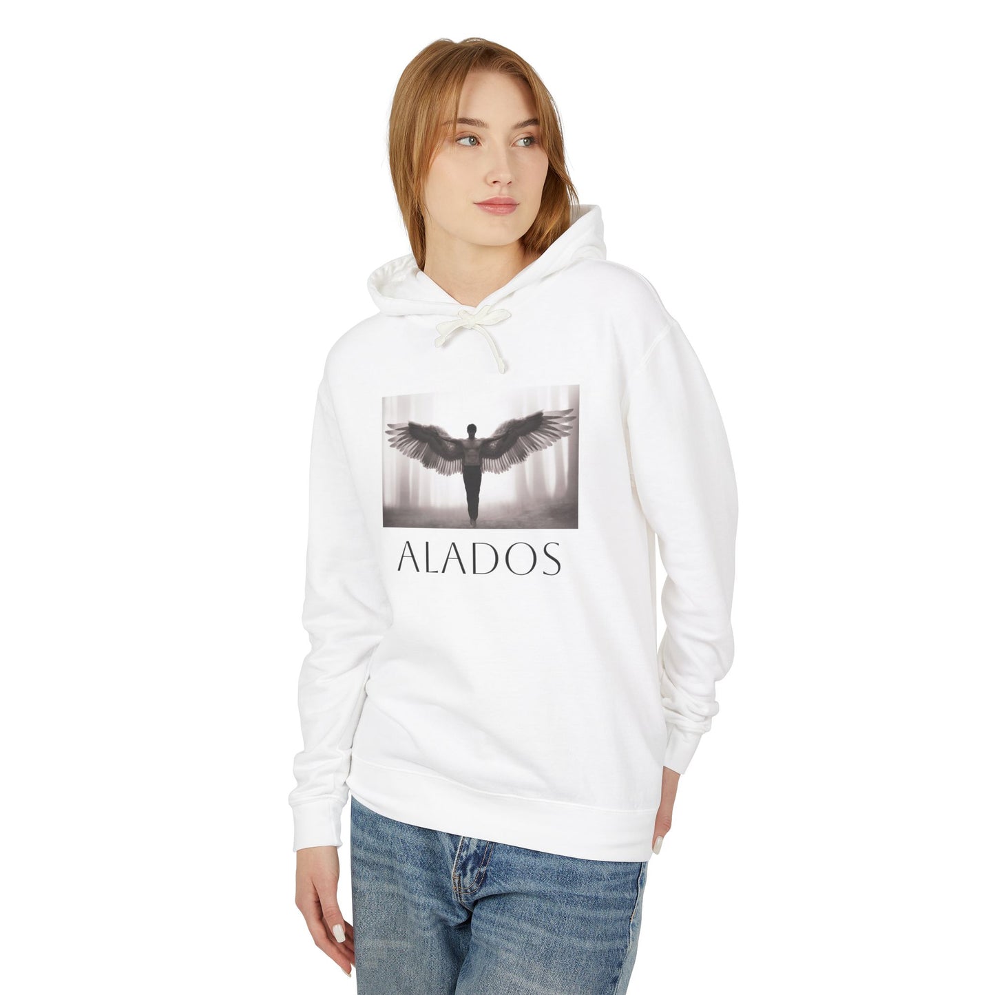 ALADOS   Angel Wings Hoodie,Unisex Lightweight Hoodie Sweatshirt, Unique Gift for Trendsetters.     'LOS ANGELES'