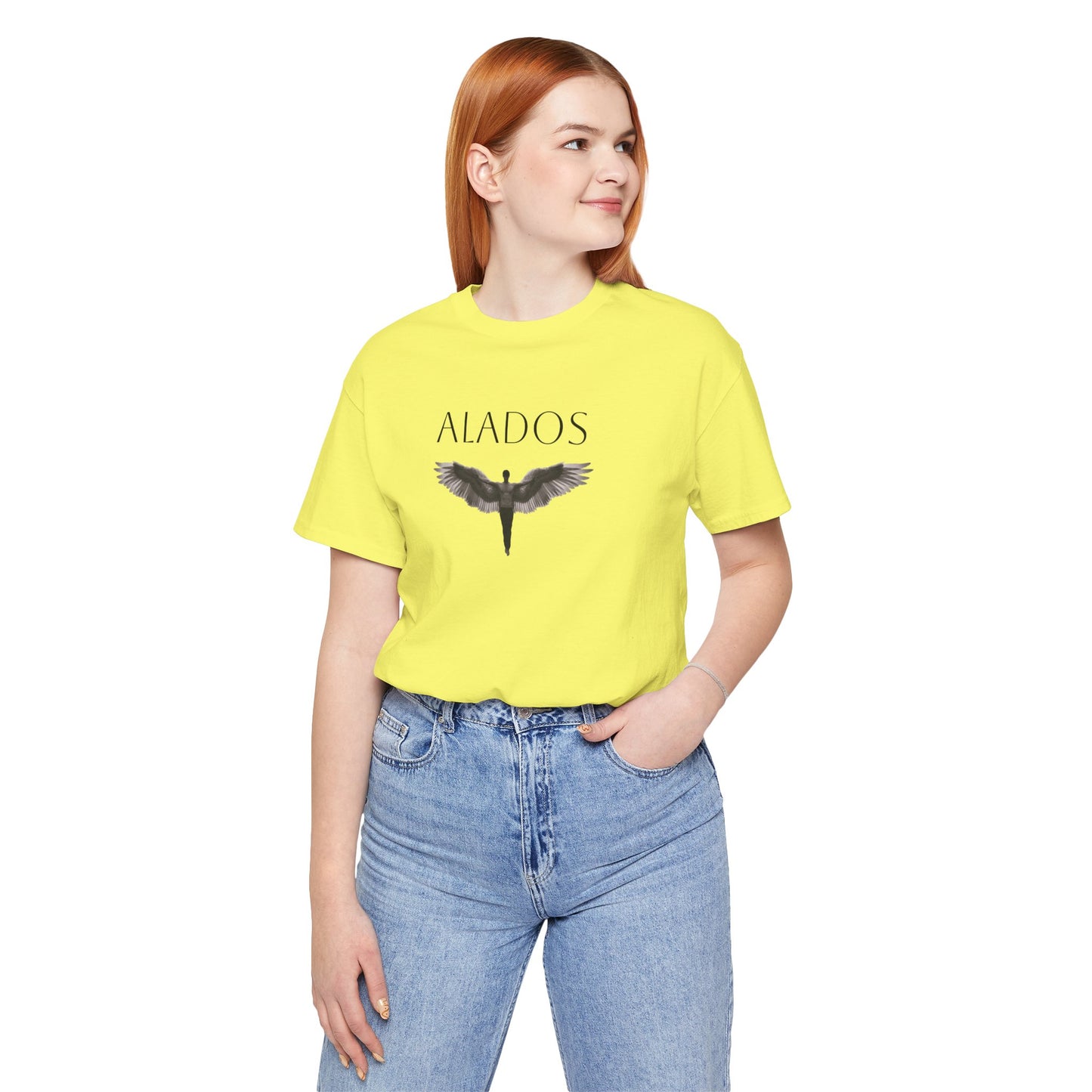 ALADOS.Unisex Angel Wings Graphic Tee, Spiritual Shirt, Gift for Nature Lovers, Casual Wear, Thoughtful Present for Birthdays and Holidays.
