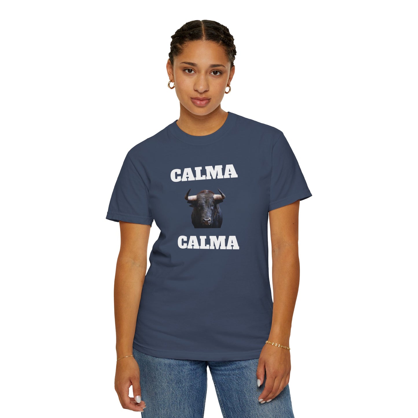 Funny Unisex T-shirt, Mexican Humorous Tee, Sarcastic Shirt,'Latino Style T shirt.'Calma Toro Calma'