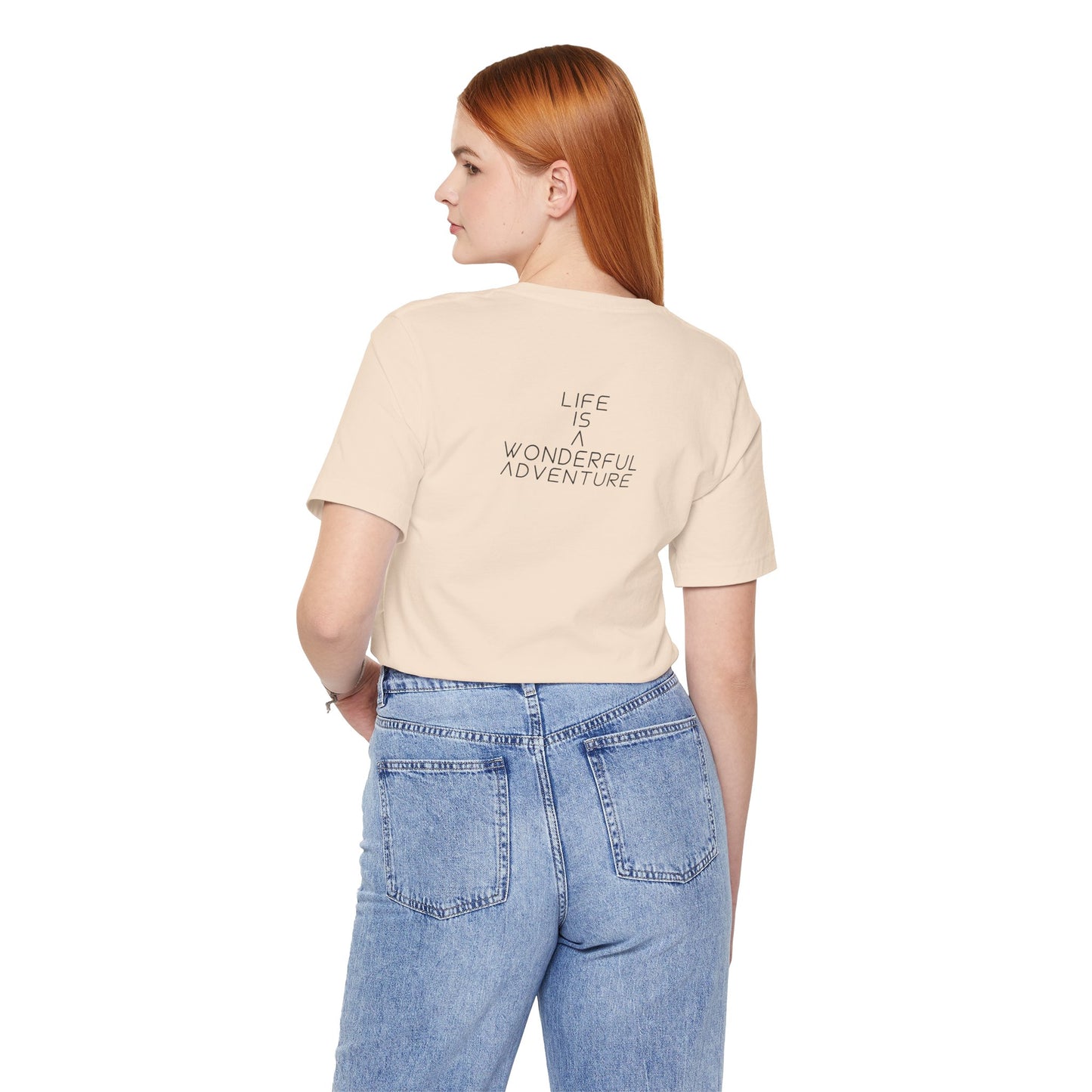 Alados Graphic Tee,Inspirational Unisex Jersey T-Shirt, Adventure Shirt, Angel Wing Shirt, Motivational Top, Gift for Dreamers