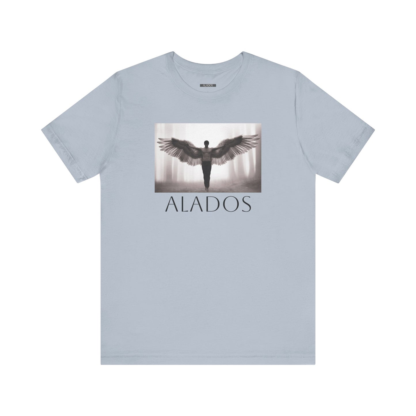 Alados Graphic Tee,Inspirational Unisex Jersey T-Shirt, Adventure Shirt, Angel Wing Shirt, Motivational Top, Gift for Dreamers
