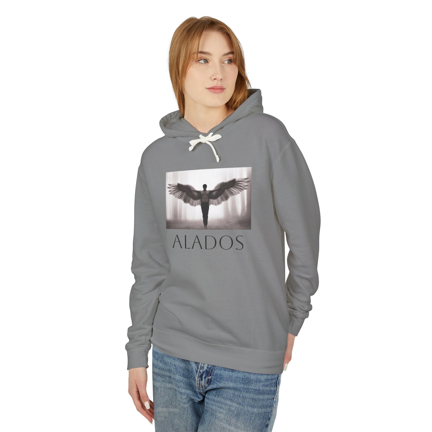 ALADOS   Angel Wings Hoodie,Unisex Lightweight Hoodie Sweatshirt, Unique Gift for Trendsetters.     'LOS ANGELES'
