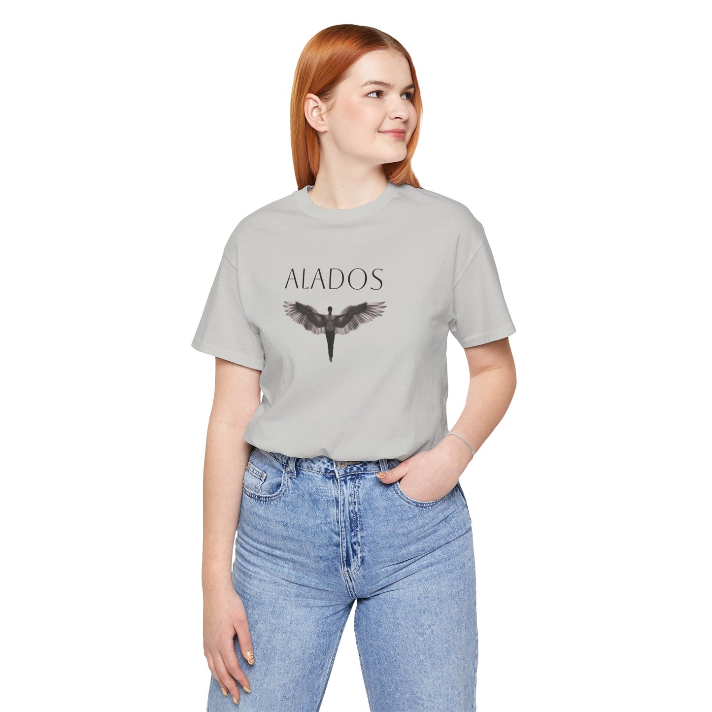 ALADOS.Unisex Angel Wings Graphic Tee, Spiritual Shirt, Gift for Nature Lovers, Casual Wear, Thoughtful Present for Birthdays and Holidays.