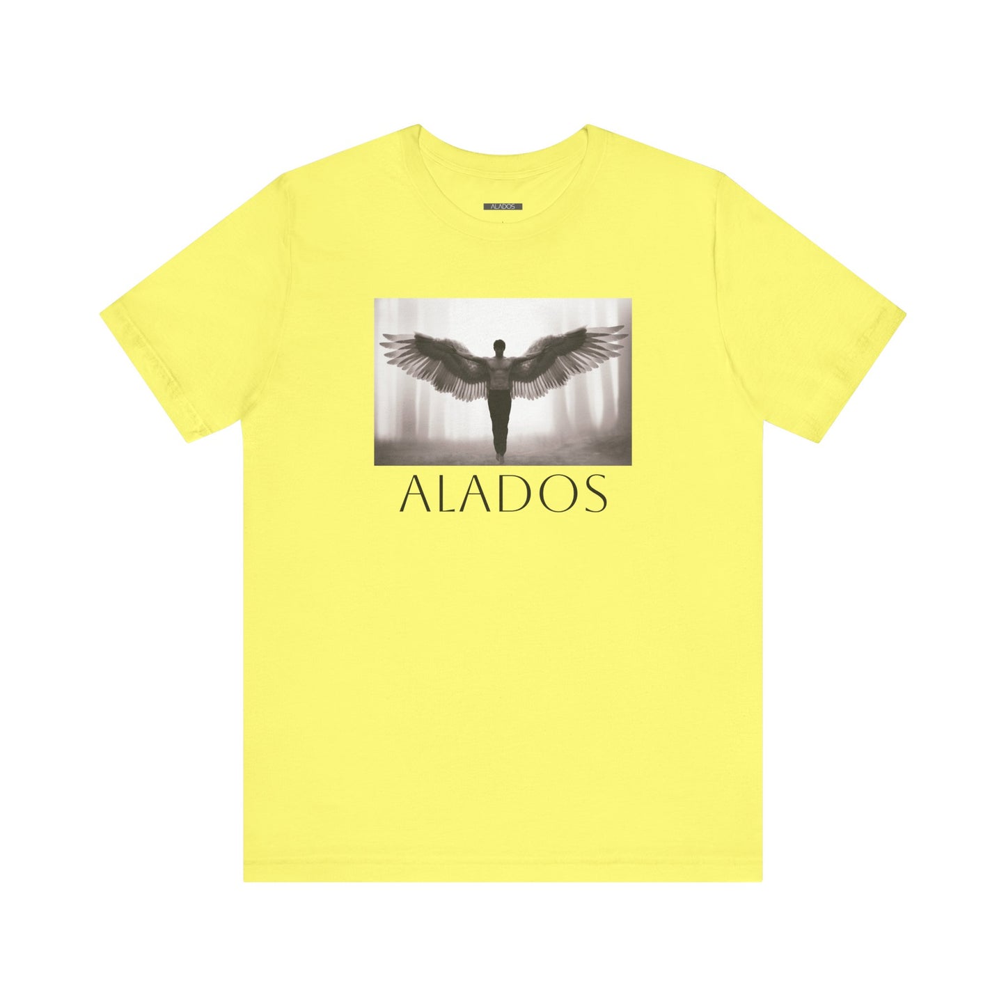 Alados Graphic Tee,Inspirational Unisex Jersey T-Shirt, Adventure Shirt, Angel Wing Shirt, Motivational Top, Gift for Dreamers