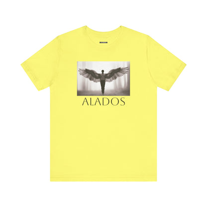 Alados Graphic Tee,Inspirational Unisex Jersey T-Shirt, Adventure Shirt, Angel Wing Shirt, Motivational Top, Gift for Dreamers