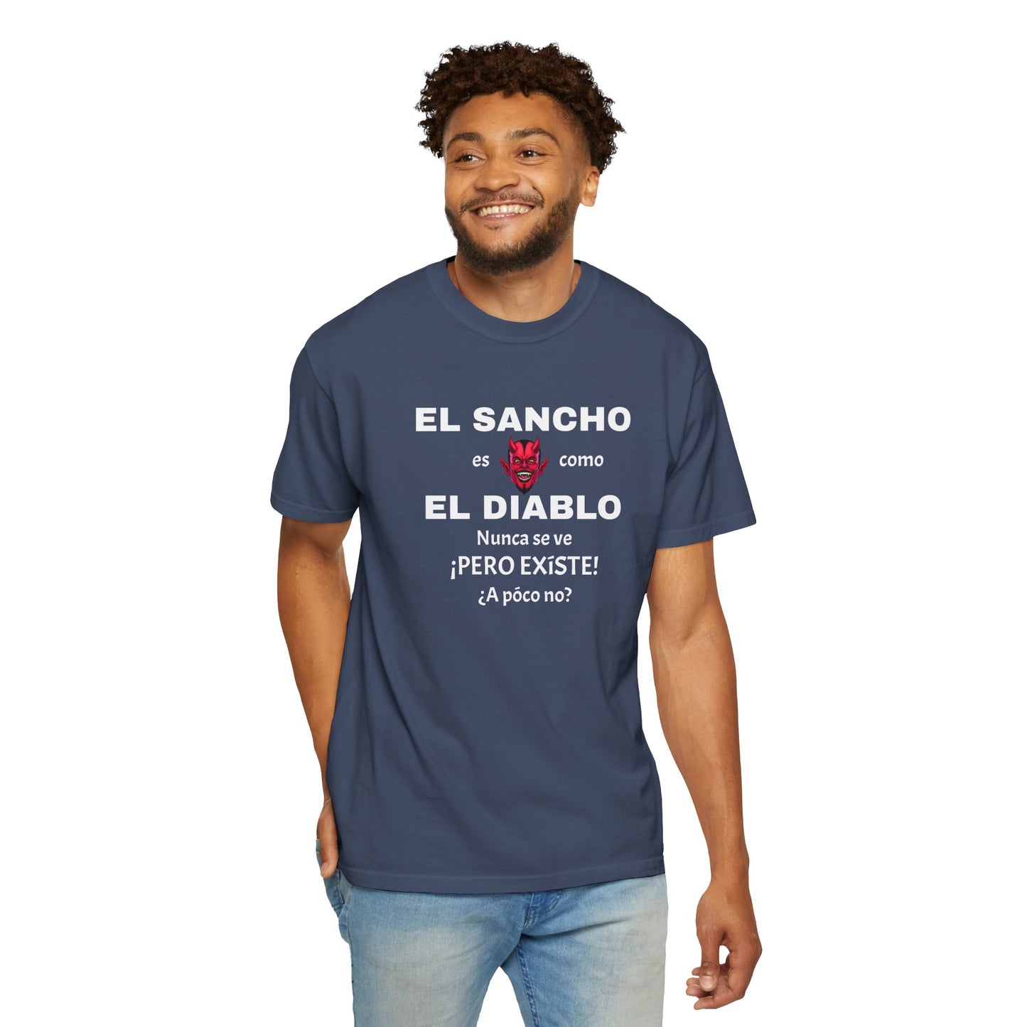Funny T-shirt,Mexican Humor Shirt, Sarcastic Quotes,Mexican Sayings Shirt. 'El sancho es como el diablo'