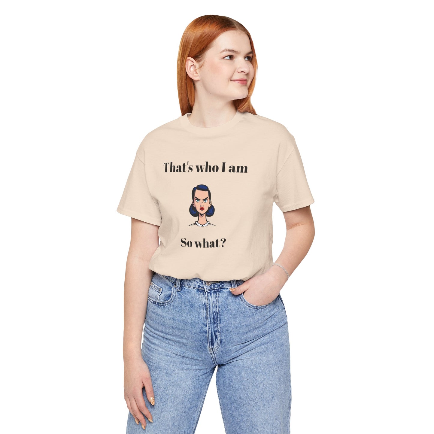 Bolt Design Shirt,  Women's Top, Unique Design Tee,Novelty Gift, Great Gift for Teens.'That's who I am,So what?'