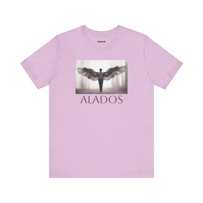 Alados Graphic Tee,Inspirational Unisex Jersey T-Shirt, Adventure Shirt, Angel Wing Shirt, Motivational Top, Gift for Dreamers