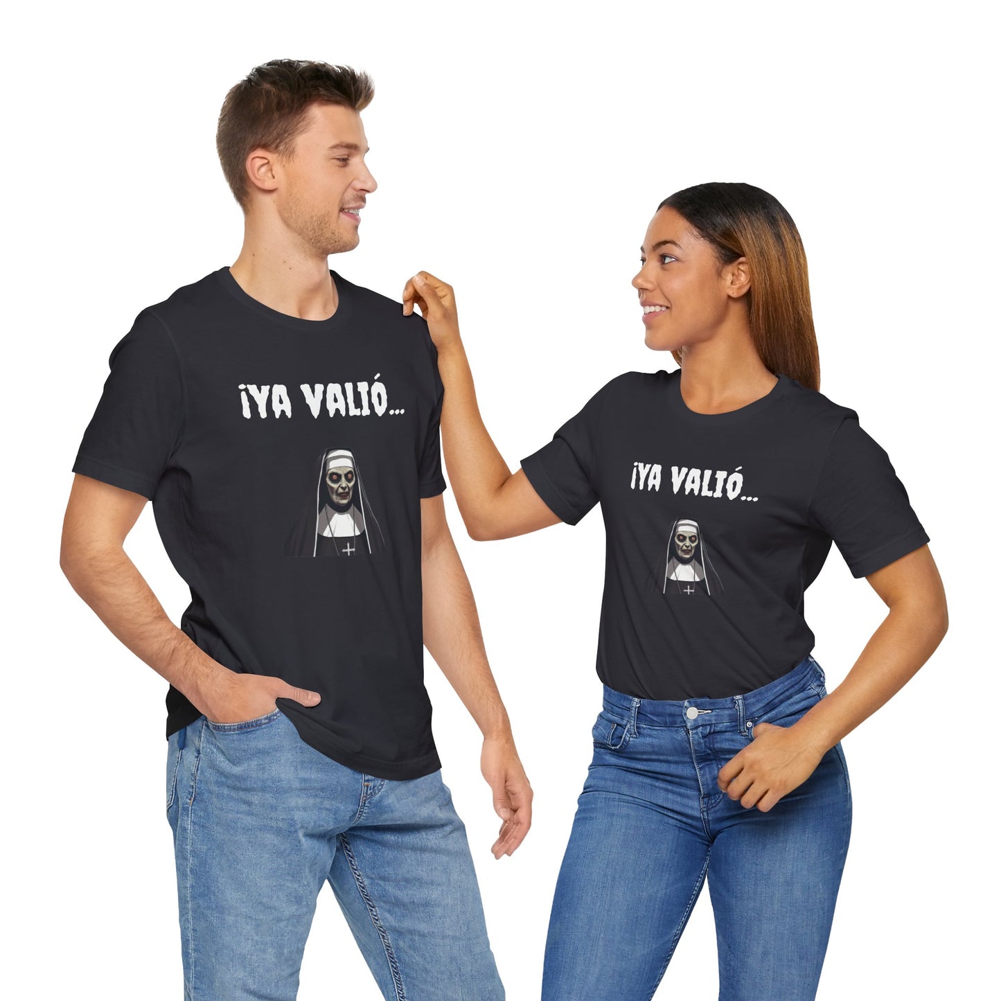 Gothic Nun Tee - Dark Humor Unisex Jersey Shirt - Perfect for Halloween, Parties, Casual Wear, Gifts, Unique Design.YA VALIO