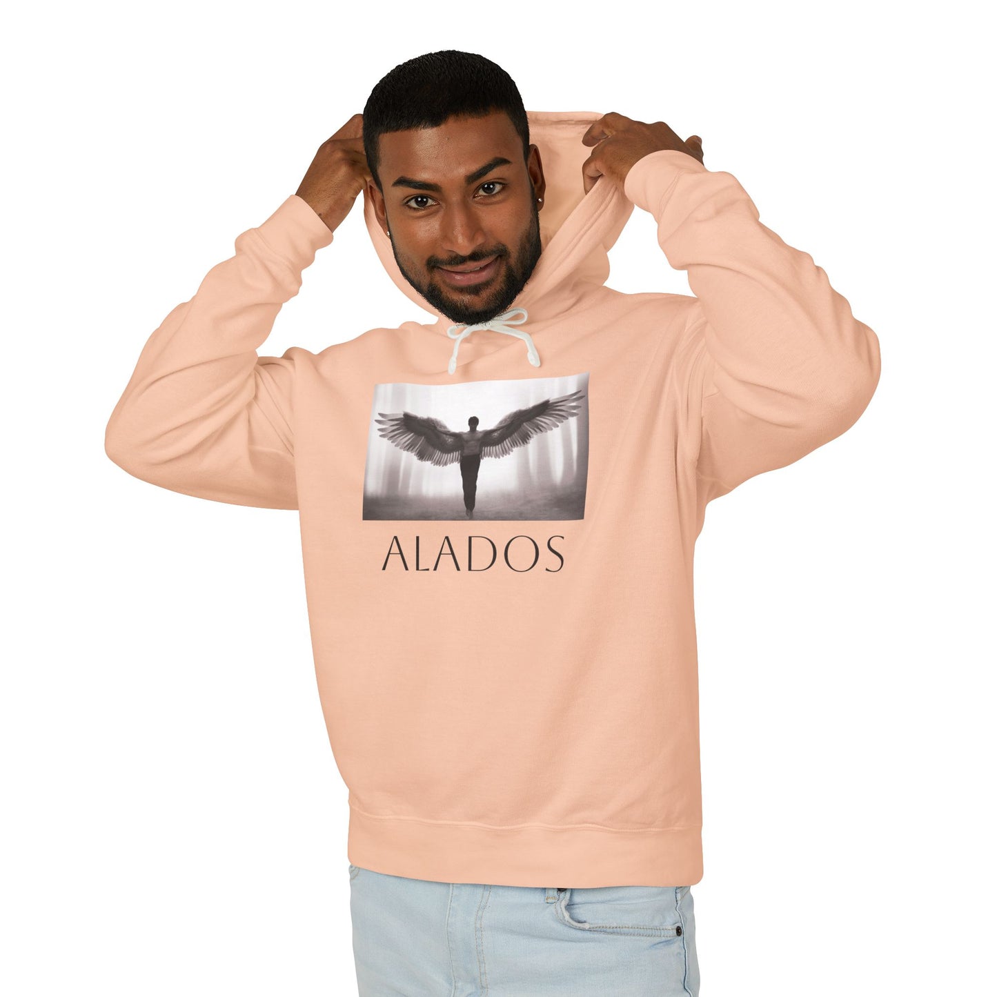ALADOS   Angel Wings Hoodie,Unisex Lightweight Hoodie Sweatshirt, Unique Gift for Trendsetters.     'LOS ANGELES'