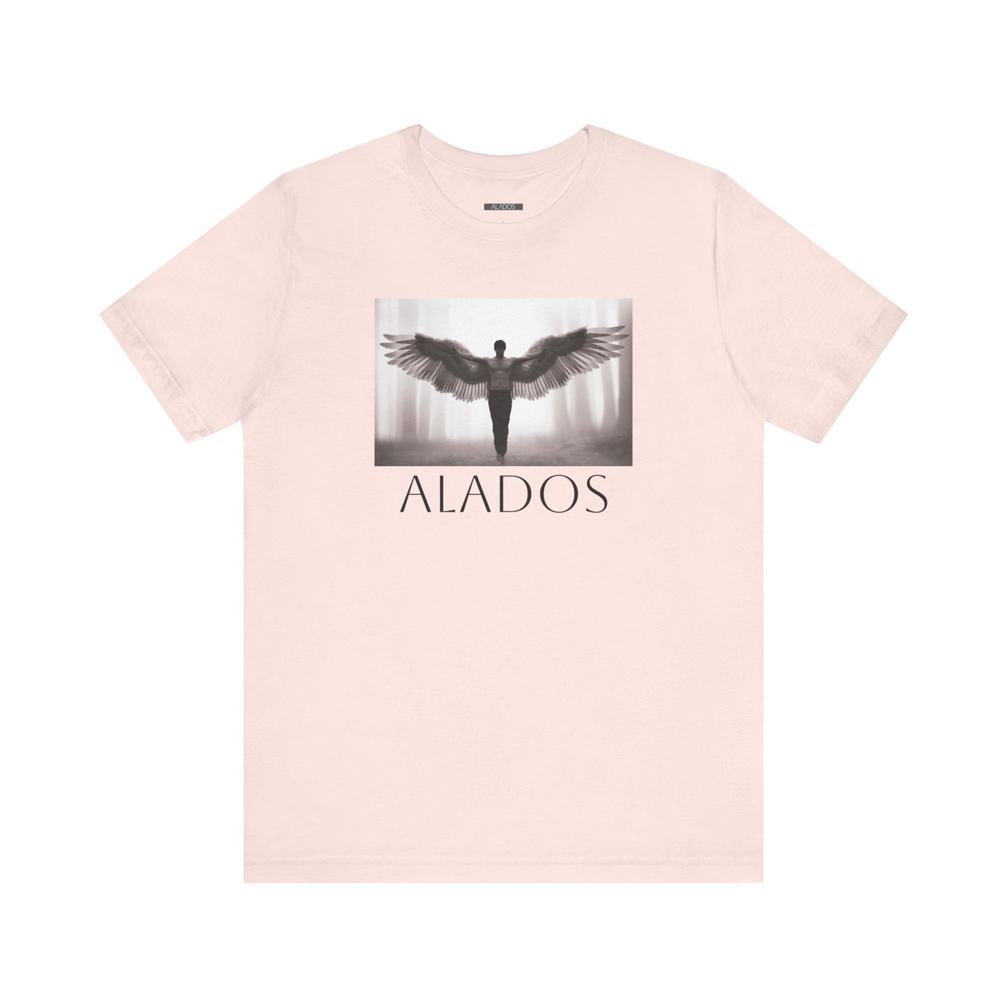 Alados Graphic Tee,Inspirational Unisex Jersey T-Shirt, Adventure Shirt, Angel Wing Shirt, Motivational Top, Gift for Dreamers