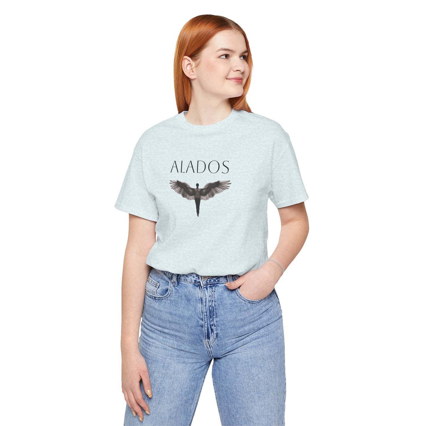 ALADOS.Unisex Angel Wings Graphic Tee, Spiritual Shirt, Gift for Nature Lovers, Casual Wear, Thoughtful Present for Birthdays and Holidays.