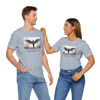 Alados Graphic Tee,Inspirational Unisex Jersey T-Shirt, Adventure Shirt, Angel Wing Shirt, Motivational Top, Gift for Dreamers
