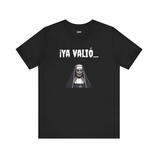 Gothic Nun Tee - Dark Humor Unisex Jersey Shirt - Perfect for Halloween, Parties, Casual Wear, Gifts, Unique Design.YA VALIO