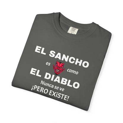 Funny T-shirt,Mexican Humor Shirt, Sarcastic Quotes,Mexican Sayings Shirt. 'El sancho es como el diablo'
