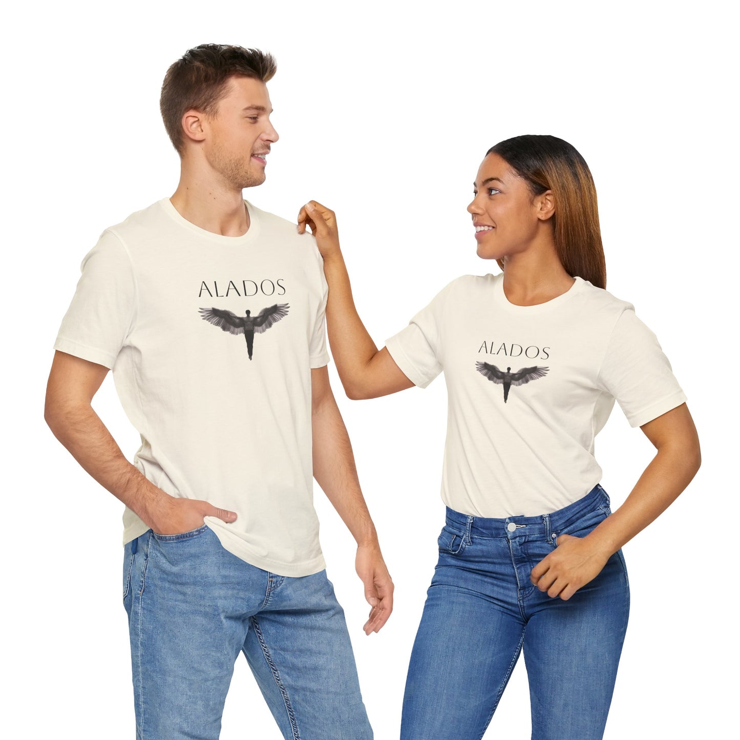 ALADOS.Unisex Angel Wings Graphic Tee, Spiritual Shirt, Gift for Nature Lovers, Casual Wear, Thoughtful Present for Birthdays and Holidays.