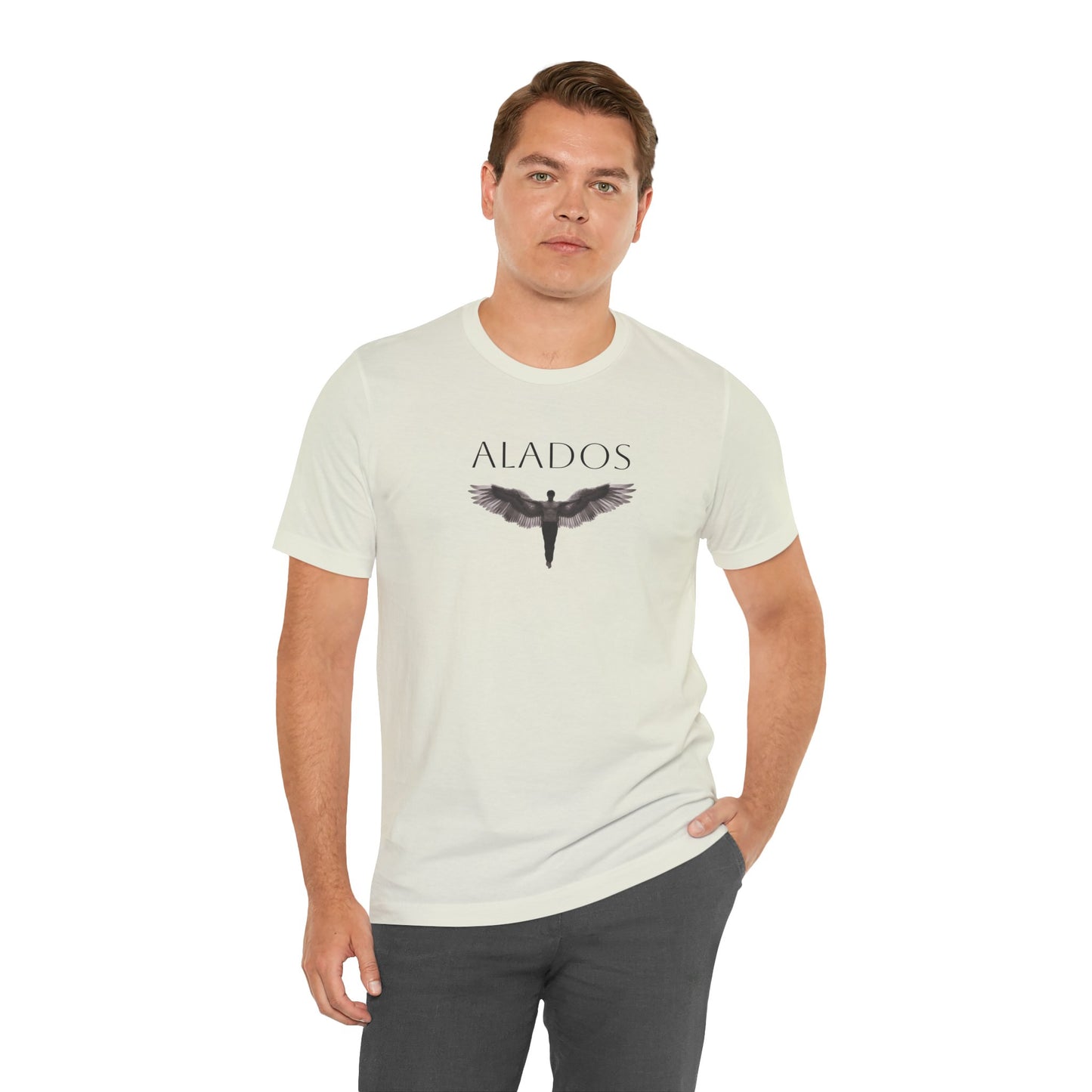 ALADOS.Unisex Angel Wings Graphic Tee, Spiritual Shirt, Gift for Nature Lovers, Casual Wear, Thoughtful Present for Birthdays and Holidays.